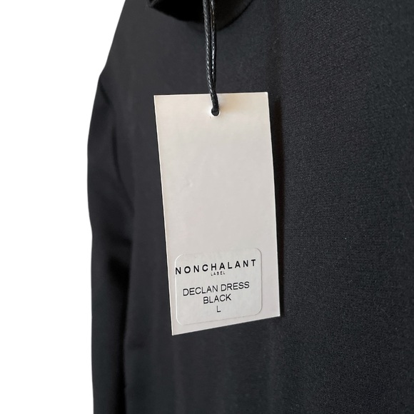 NWT NONchalant Label Declan Turtleneck Midi Dress In Black Size Large. - Picture 4 of 9